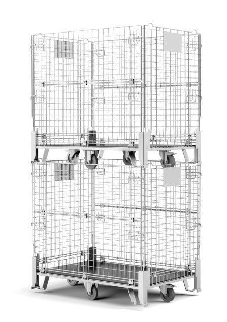 Damix Mobile Gitterbox 1200x800 H1125 mm, 250 kg — opening panel detail