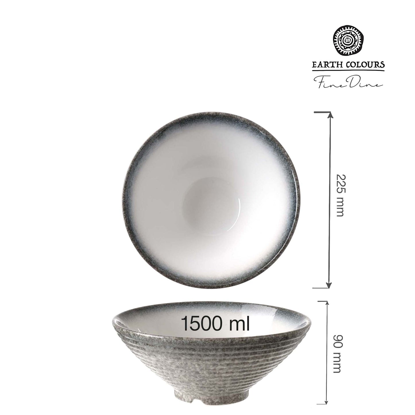 conical bowl, 225x(H)90mm