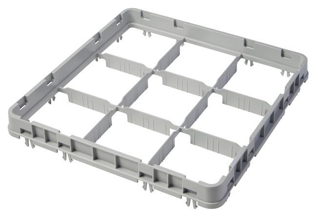 Half drop rack extender 500×500 mm grey, E2 model, 49 compartment