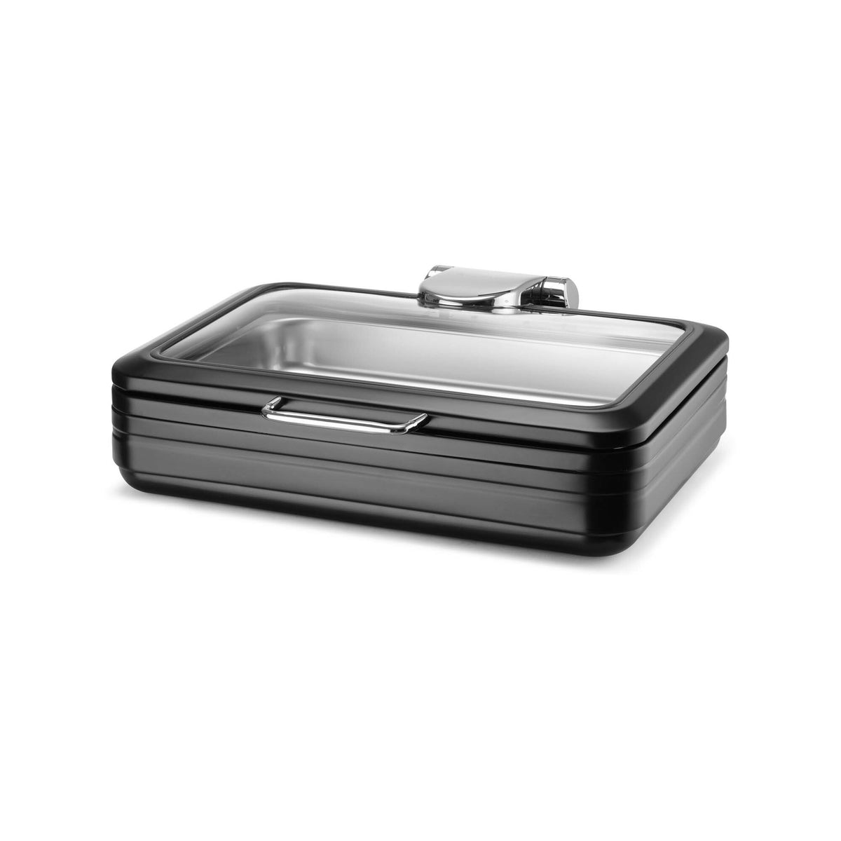 De Luxe induction chafing dish with glass lid