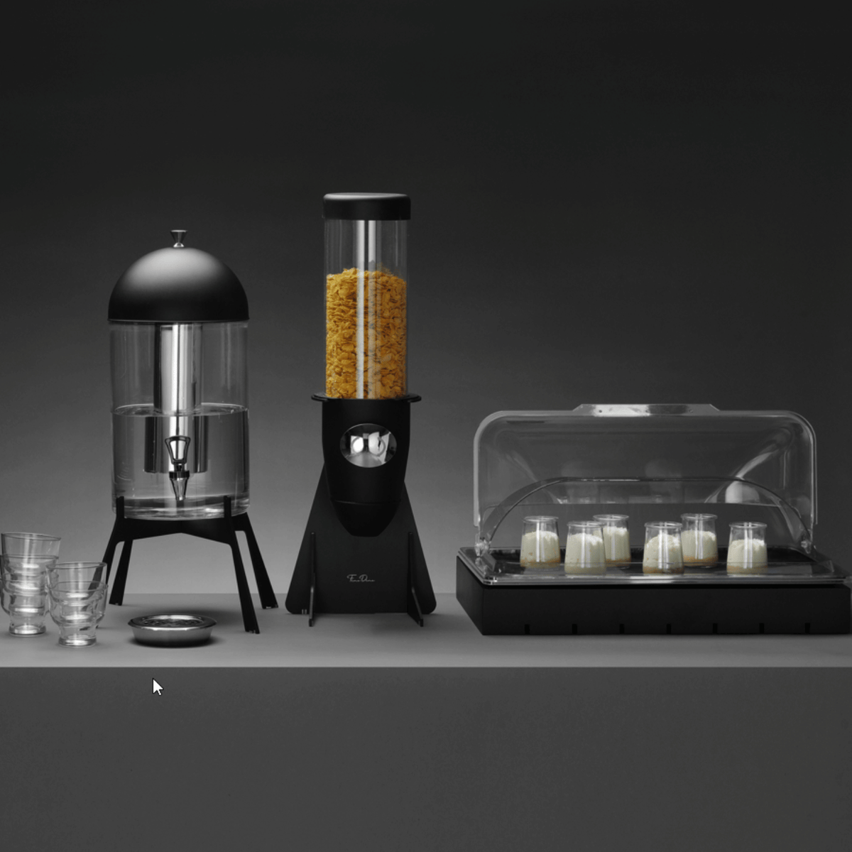 Skiatos Black flake dispenser, 5l, 220x 140 x 635 mm
