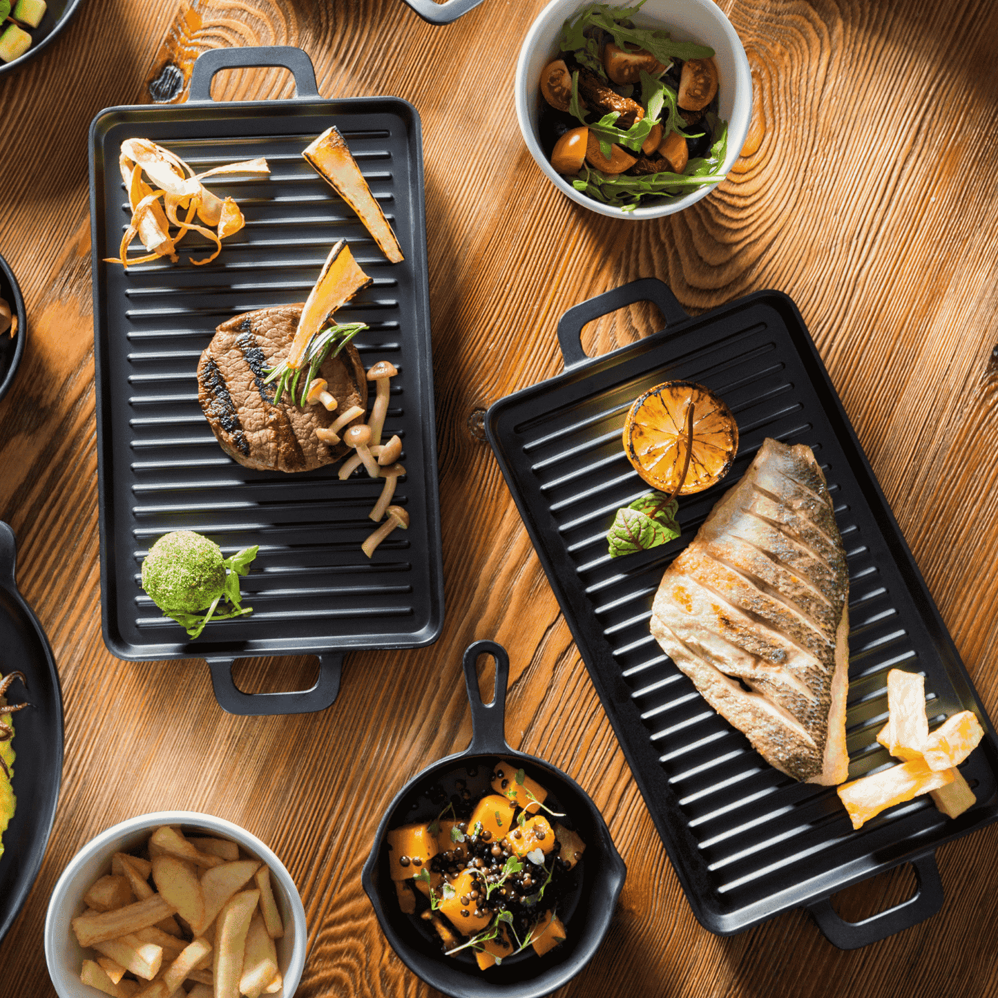 Little Chef melamine mini rectangular griddle pan, 320x162x(H)20mm