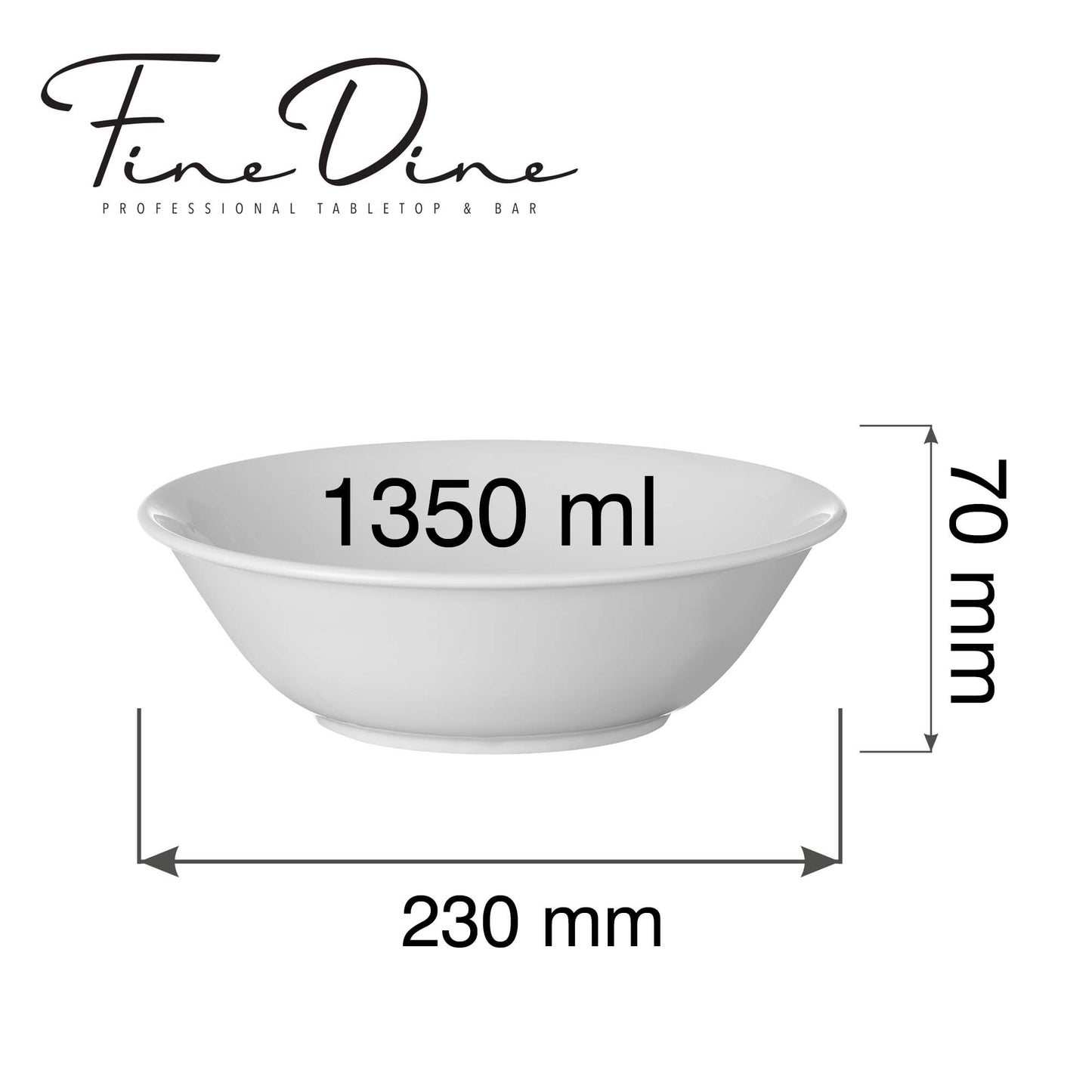 Fine Dine Pure buffet bowl