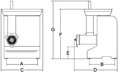 Sirman TC 32 Buffalo dimension drawing