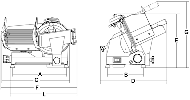 Sirman Mirra 250 C dimension drawing