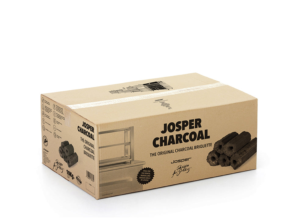 Josper Charcoal briquettes, Hexagonal — 10 kg box