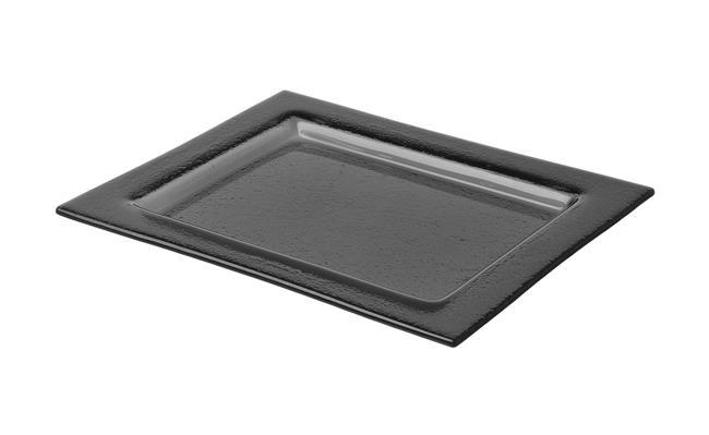 Fine Dine Vetro glass buffet tray, GN 1/2, black