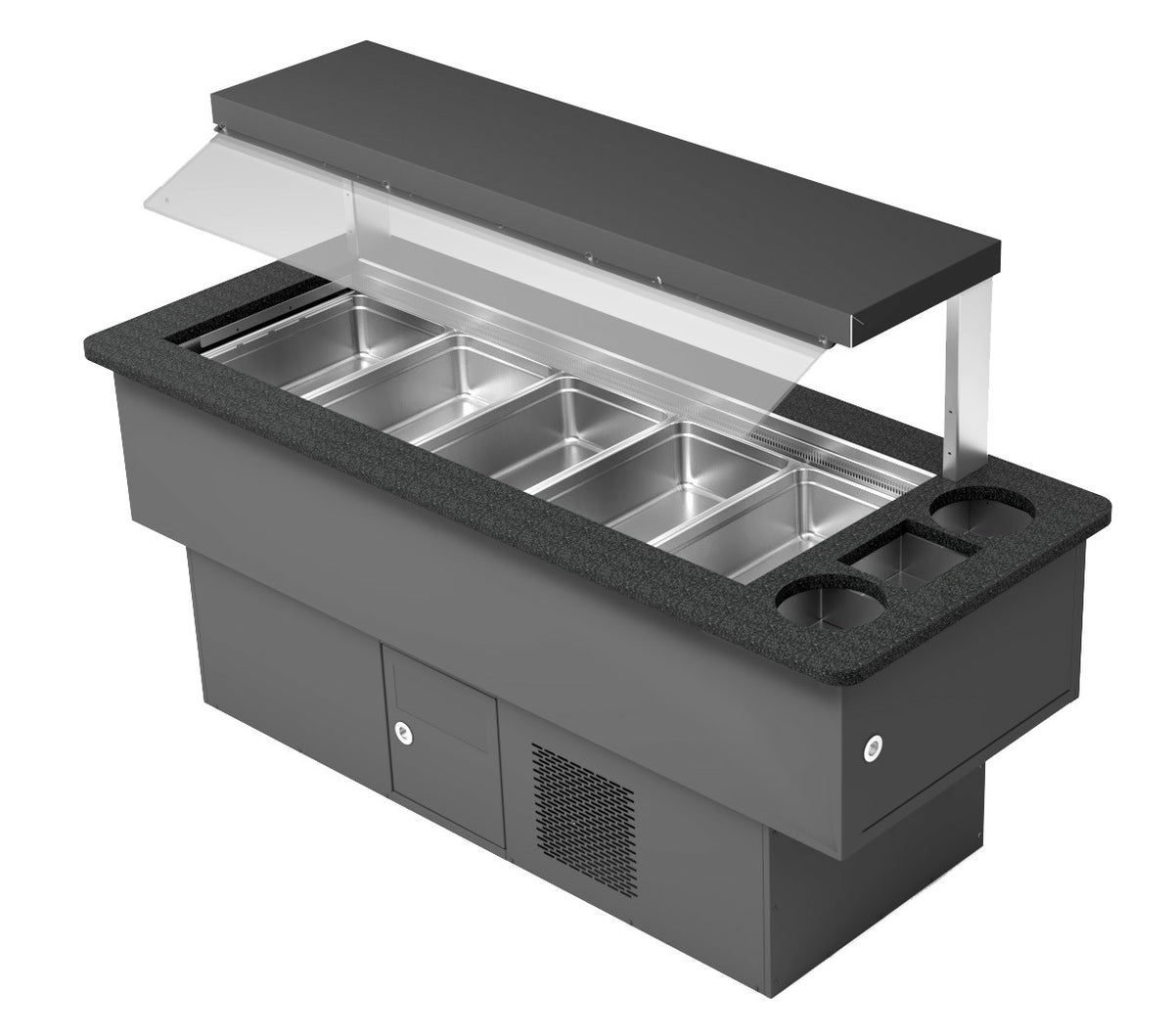 Vitrum refrigerated salad bar RSB 5GN, five GN 1/1 positions, single-sided