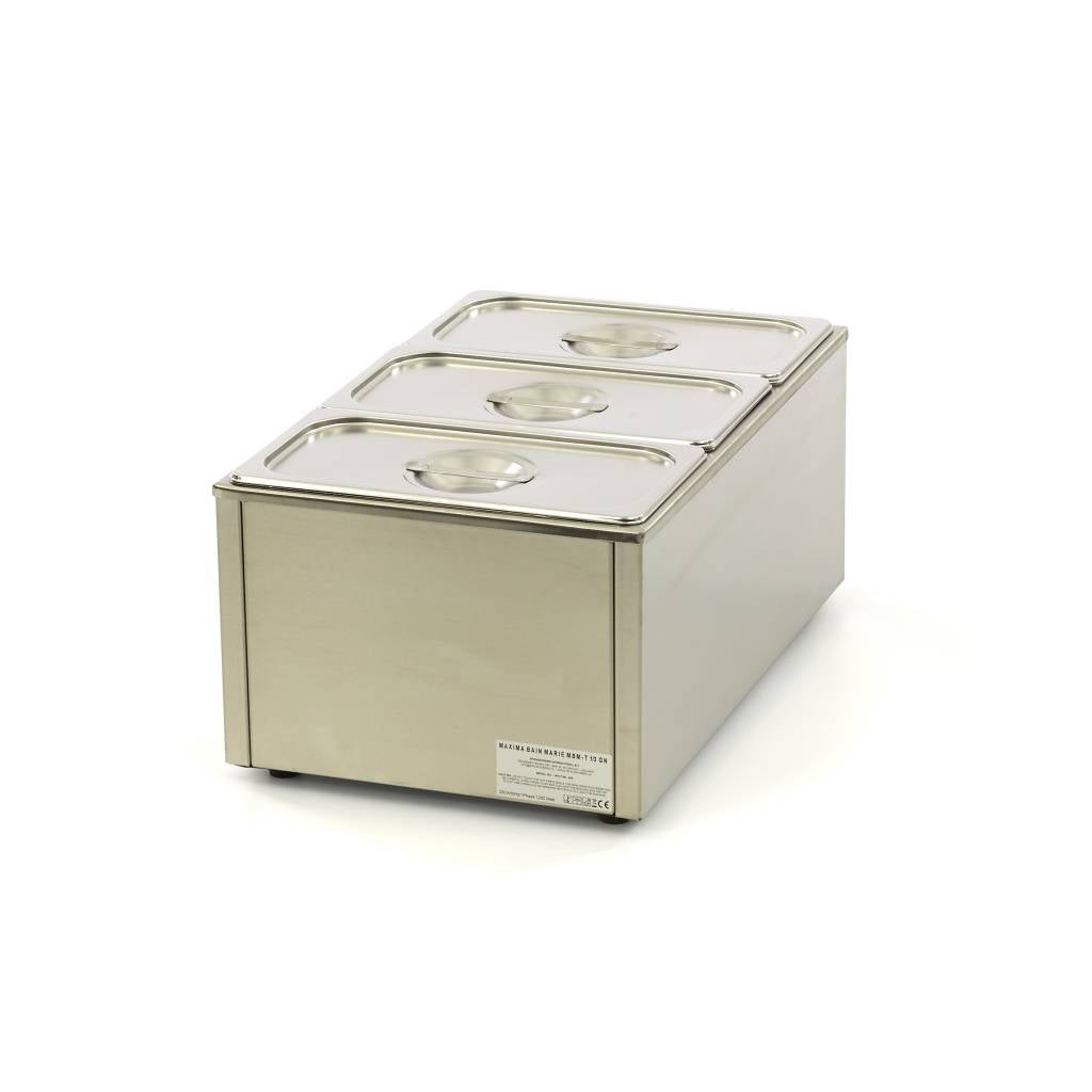 Maxima Electric Bain Marie, 3 x 1/3 GN Containers Included, additional view