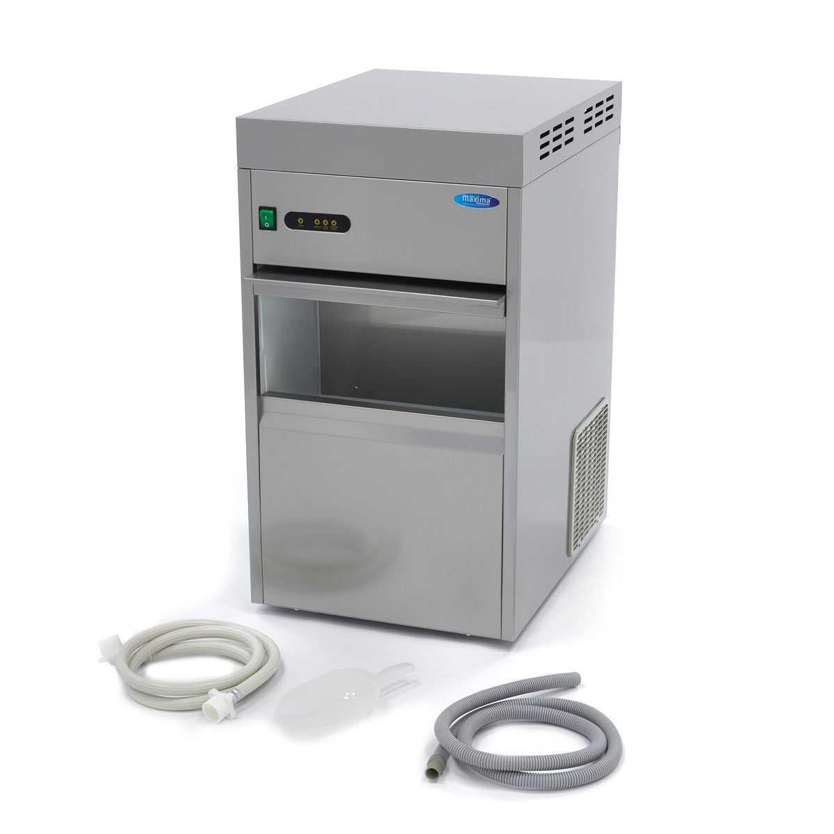 Maxima Crushed Ice Machine M-ICE 50, Water-Cooled, 10 kg Bin, additional view