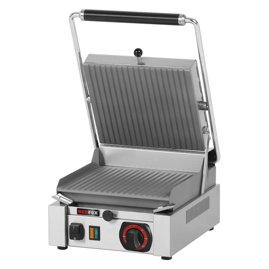 Panini grill grooved electric grooved upper plate 26x24 230 V | REDFOX - PS 2010 R