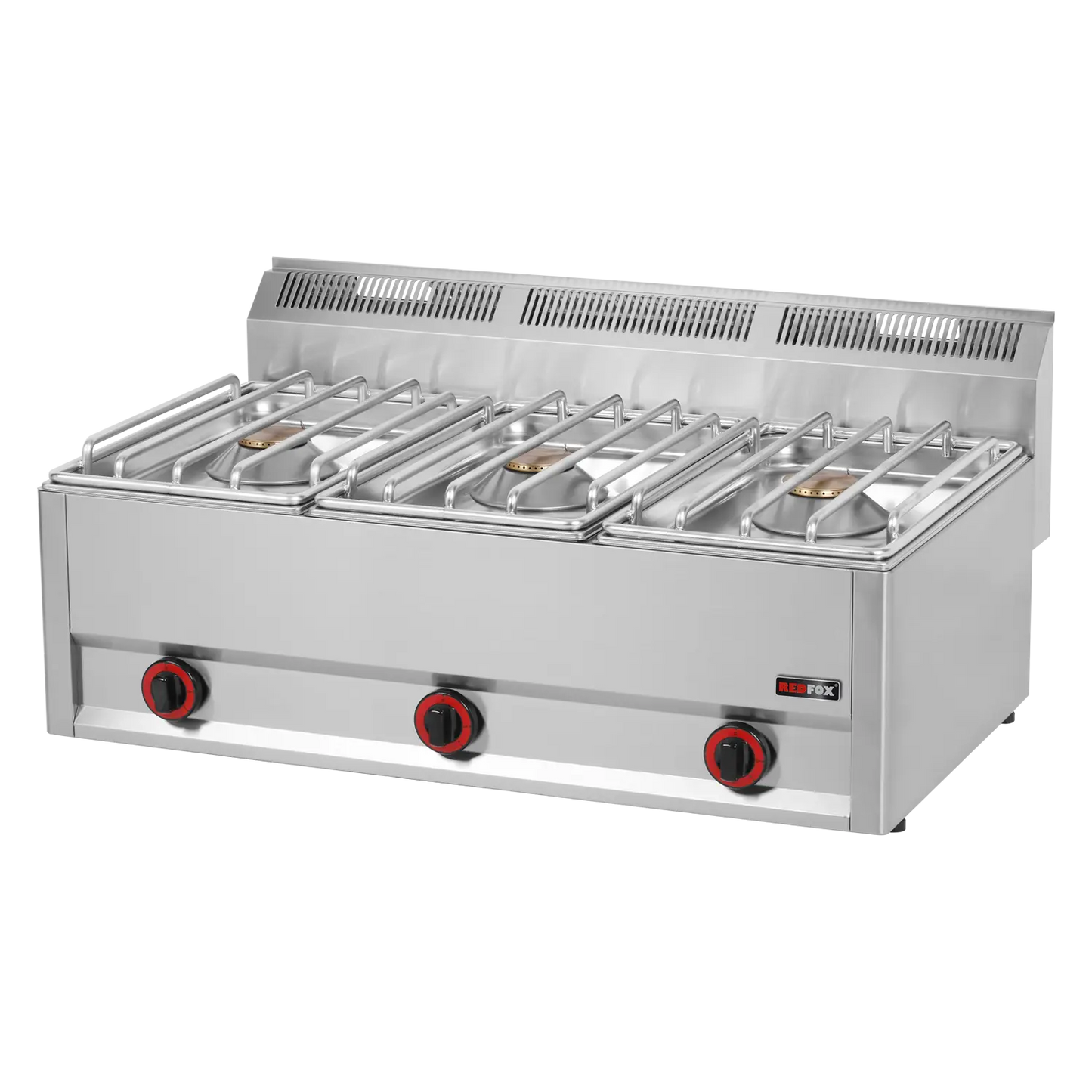 Cooking range gas 3x burner without cabinet | REDFOX - SP 90/3 GLS
