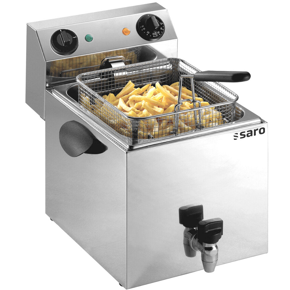 Saro PROFRI 8 V countertop fryer with drain tap