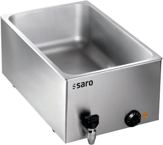 Saro BMH 160 bain-marie, stainless steel bath with drain tap