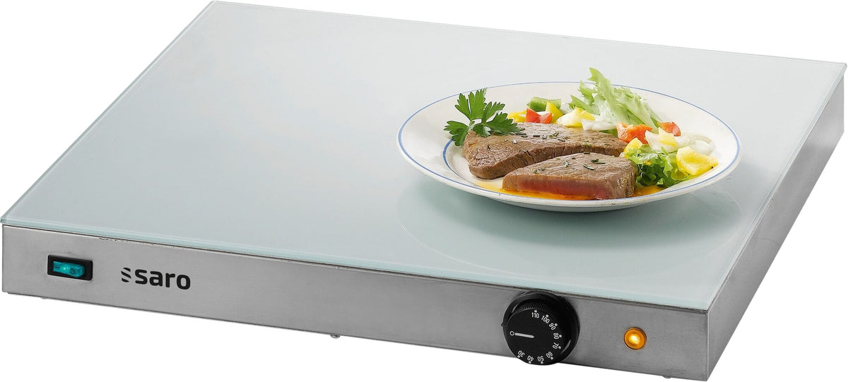 Saro GENUA warming tray, stainless steel and glass