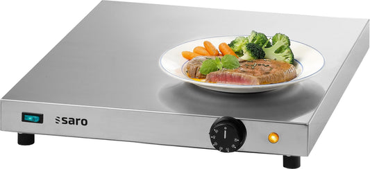 Saro VERONA warming tray, stainless steel and glass