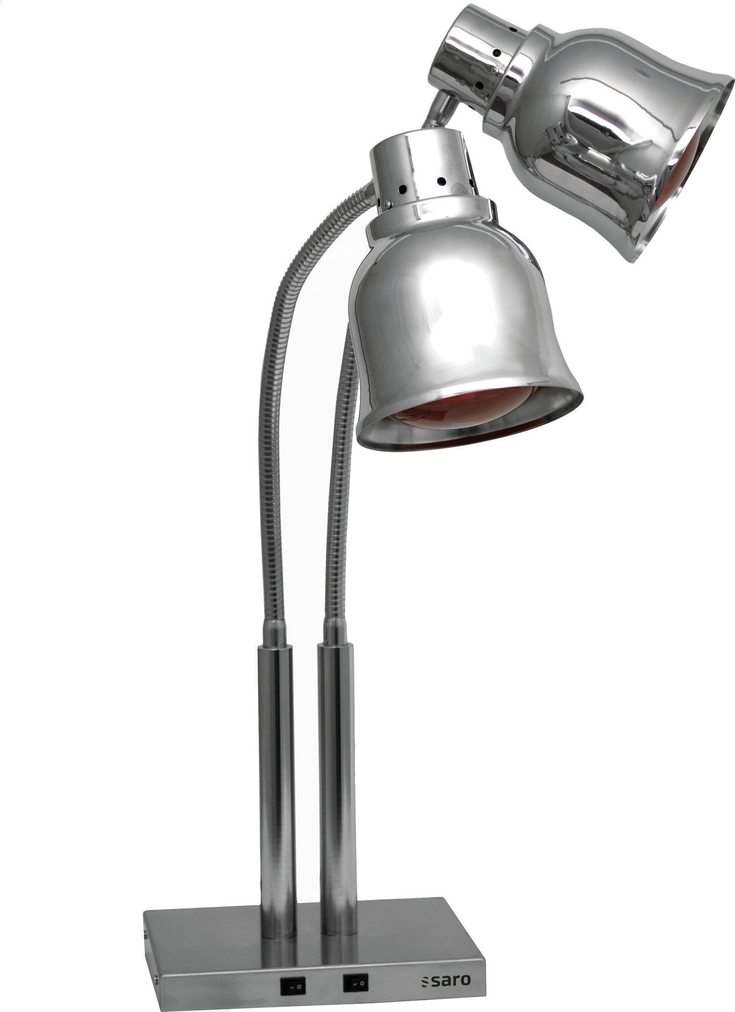 Saro PLC 500 heat lamp, twin gooseneck
