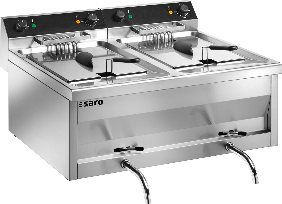 Saro GASTROLINE 9+9V twin-tank countertop fryer