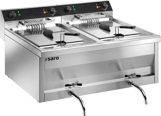 Saro GASTROLINE 9+9V twin-tank countertop fryer