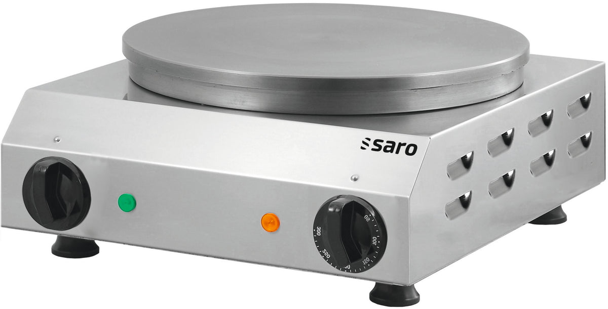 Saro GILLES crêpe maker, stainless steel with cast iron plate