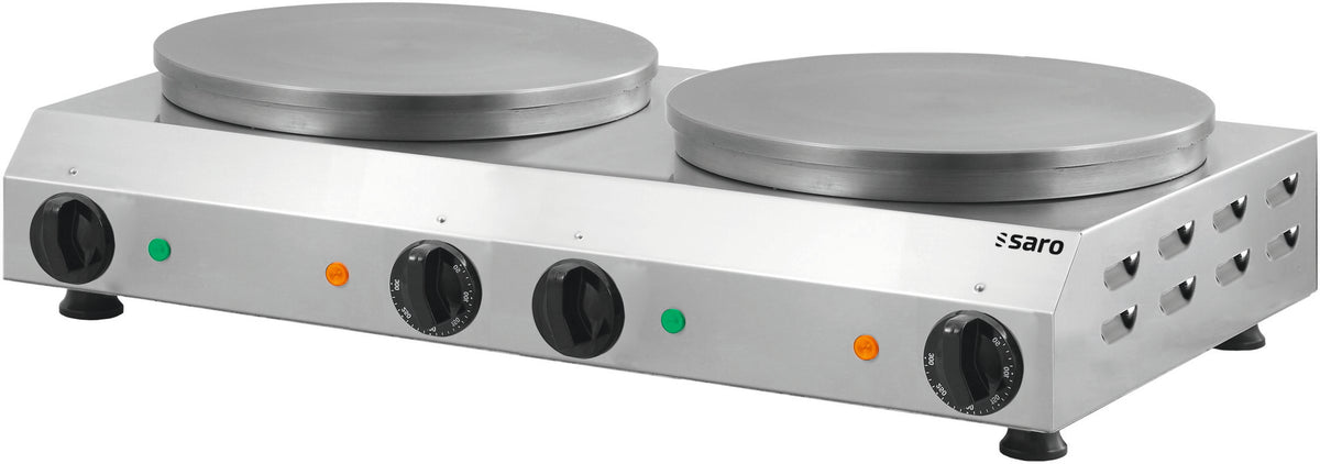 Saro PIERRE crêpe maker, twin cast iron plates