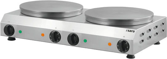 Saro PIERRE crêpe maker, twin cast iron plates