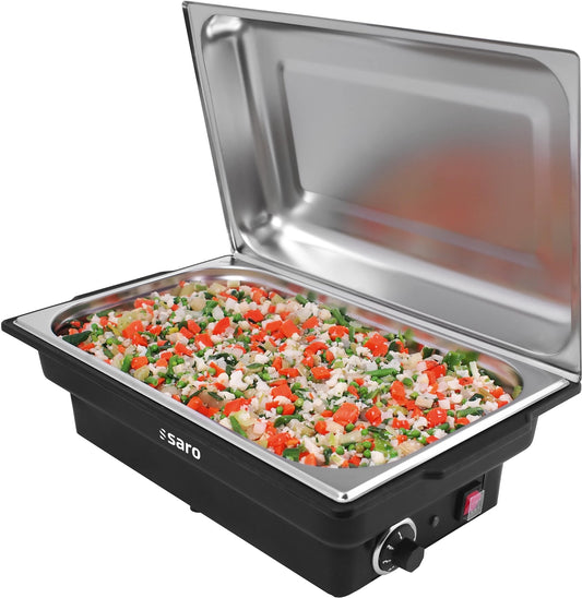 Saro LORENA electric chafing dish, black and stainless steel
