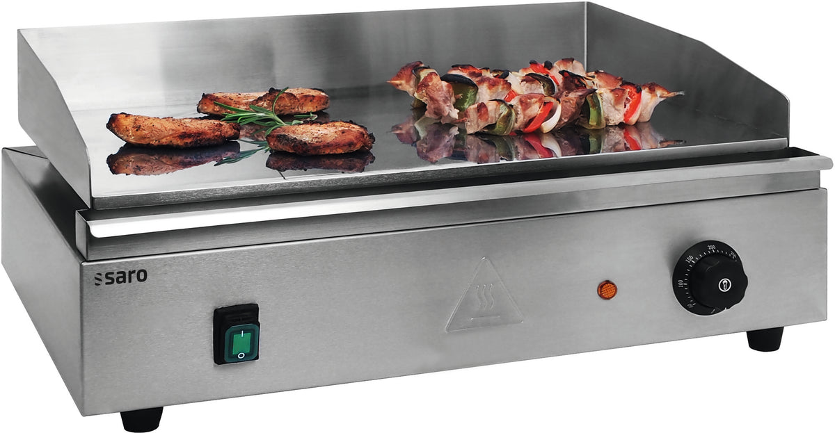 Saro PADUA electric griddle, chrome-plated plate