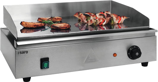 Saro PADUA electric griddle, chrome-plated plate