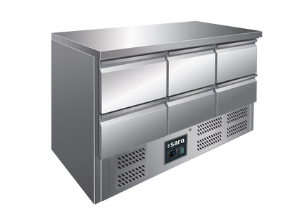 Saro VIVIA S 903 S/S TOP - 6x 1/2 GN refrigerated counter, stainless steel
