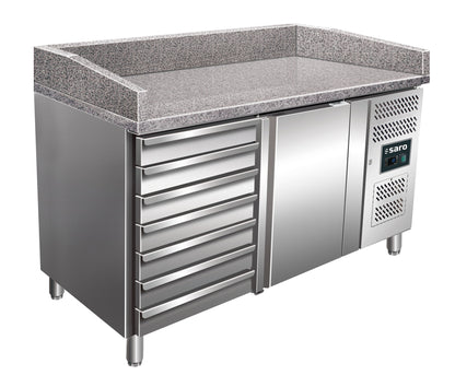 Saro MARGA PZ 1610 TN pizza table with drawers, stainless steel