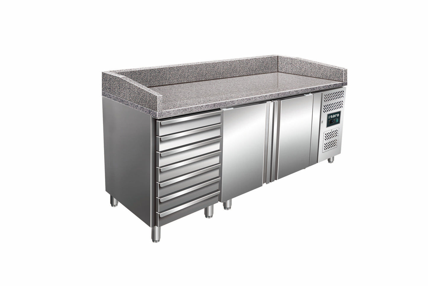 Saro PZ2610TN PRO pizza worktable with drawers, stainless steel