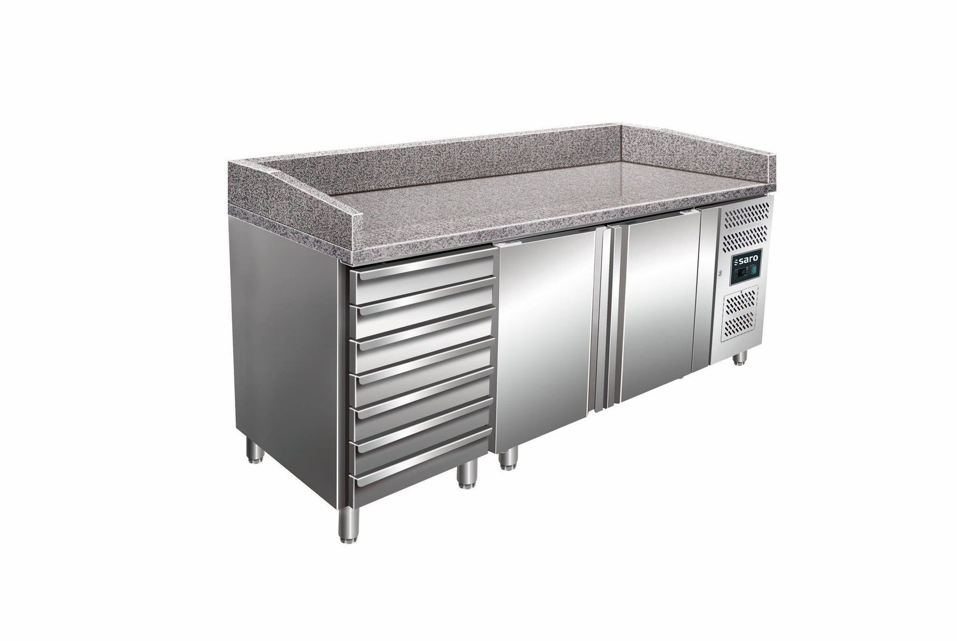 Saro PZ2610TN PRO pizza worktable with drawers, stainless steel