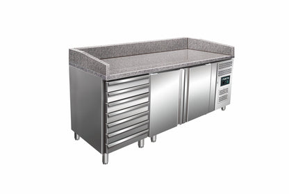 Saro PZ2610TN PRO pizza worktable with drawers, stainless steel