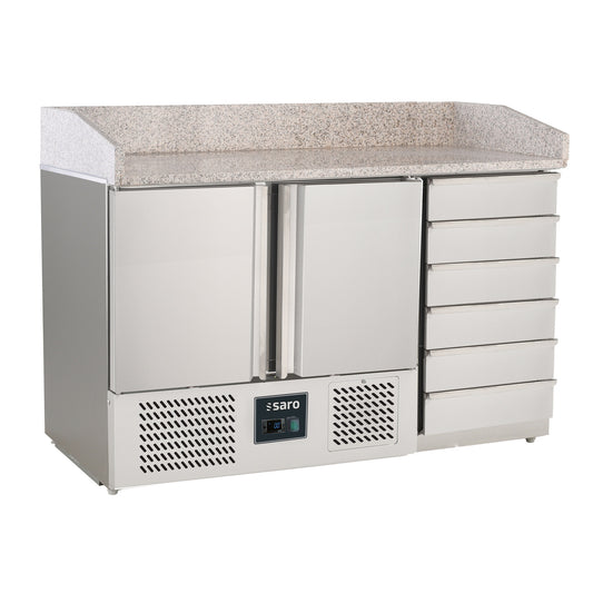 Saro PZ9001 PRO pizza worktable with drawers, stainless steel