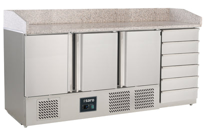 Saro PZ9031 PRO pizza worktable with drawers, stainless steel