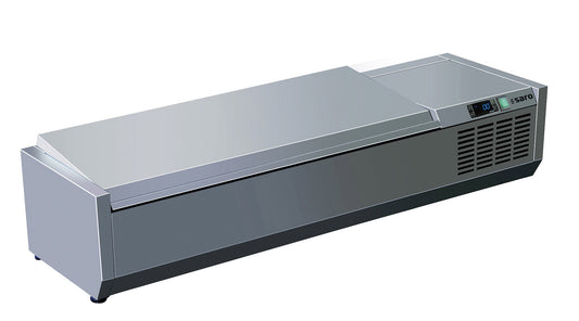 Saro VRX 1200 S/S table top display, stainless steel