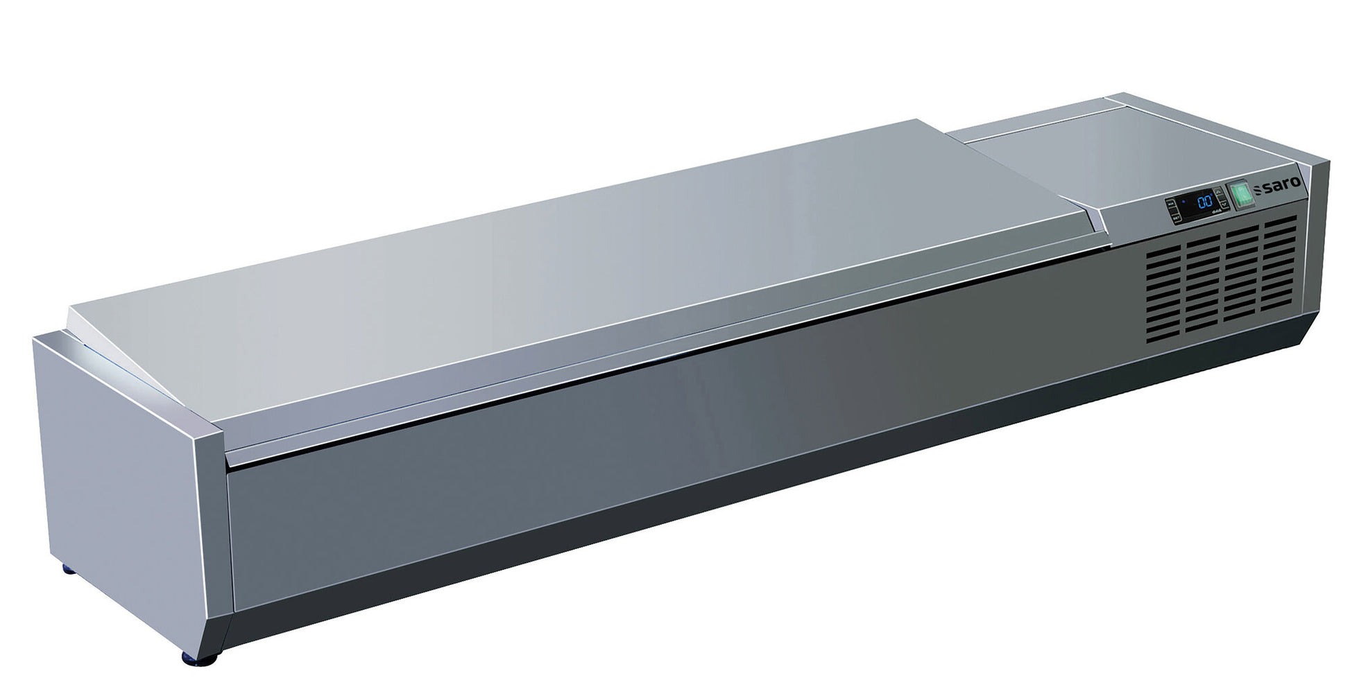 Saro VRX 1400 S/S table top display, stainless steel