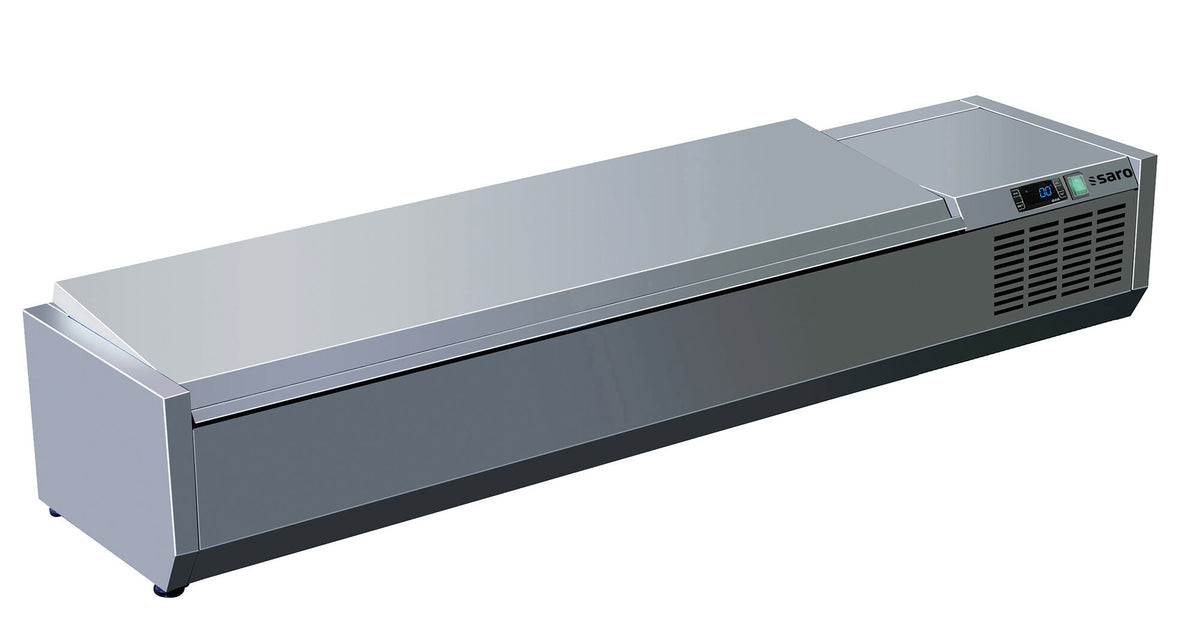 Saro VRX 1500 S/S table top display, stainless steel