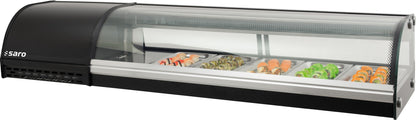 Saro SV 1800 sushi showcase, black housing