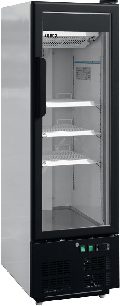 Saro EK 199 freezer, white and black glass door