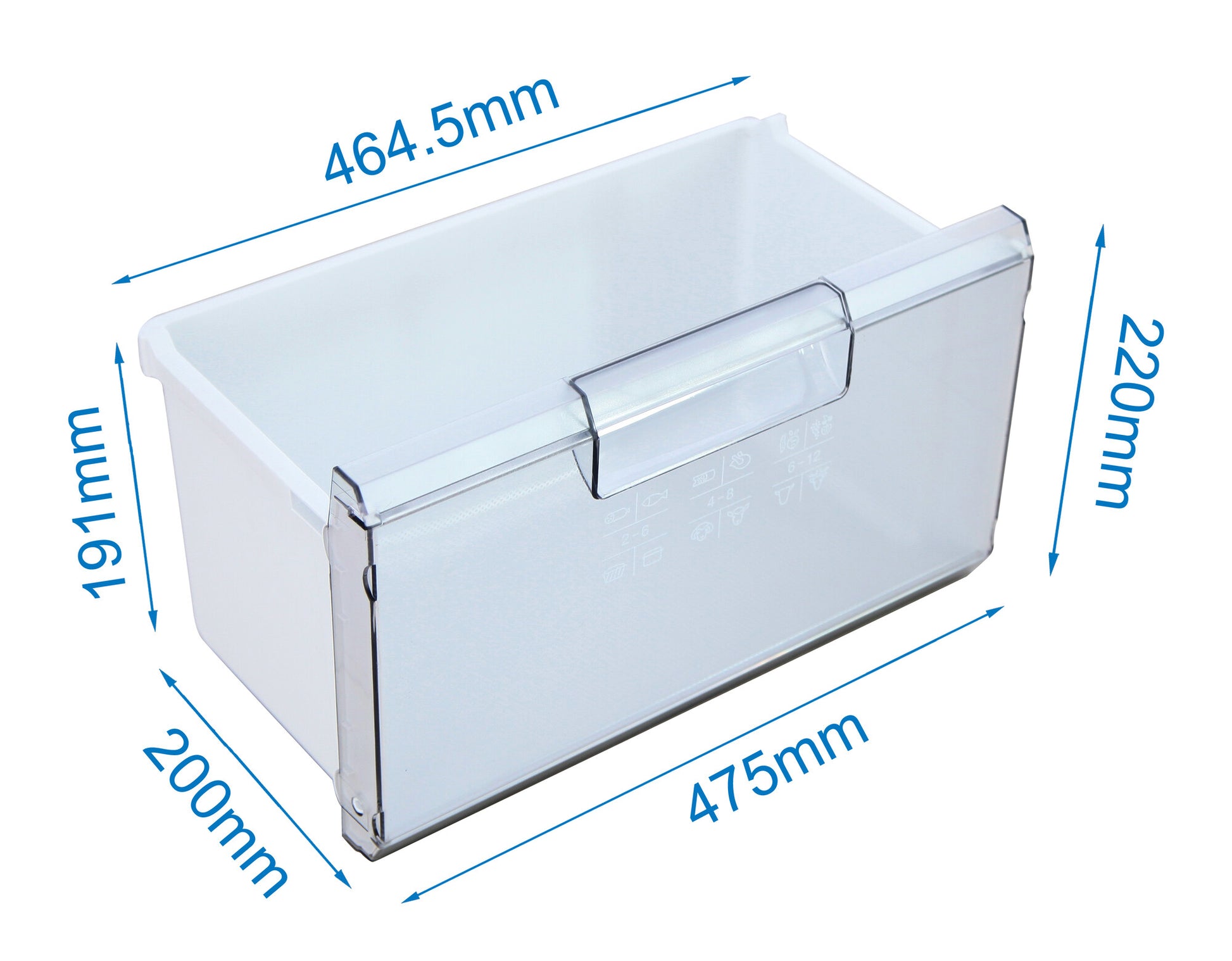 Saro drawer for HT 200, white polypropylene