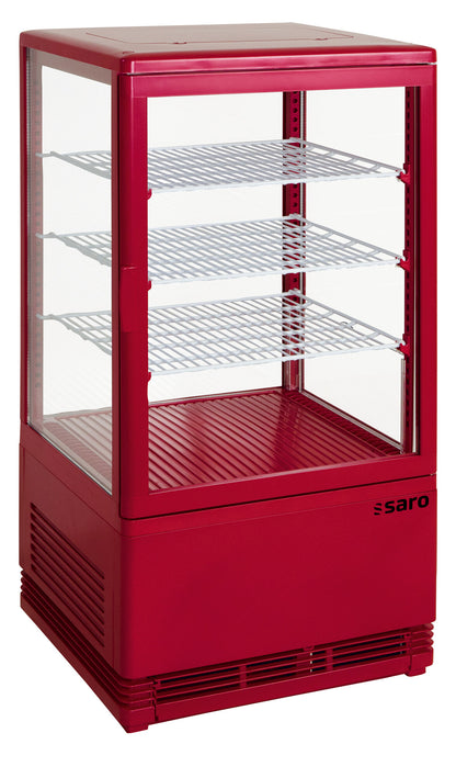 Saro SC 70 mini refrigerated showcase, red housing