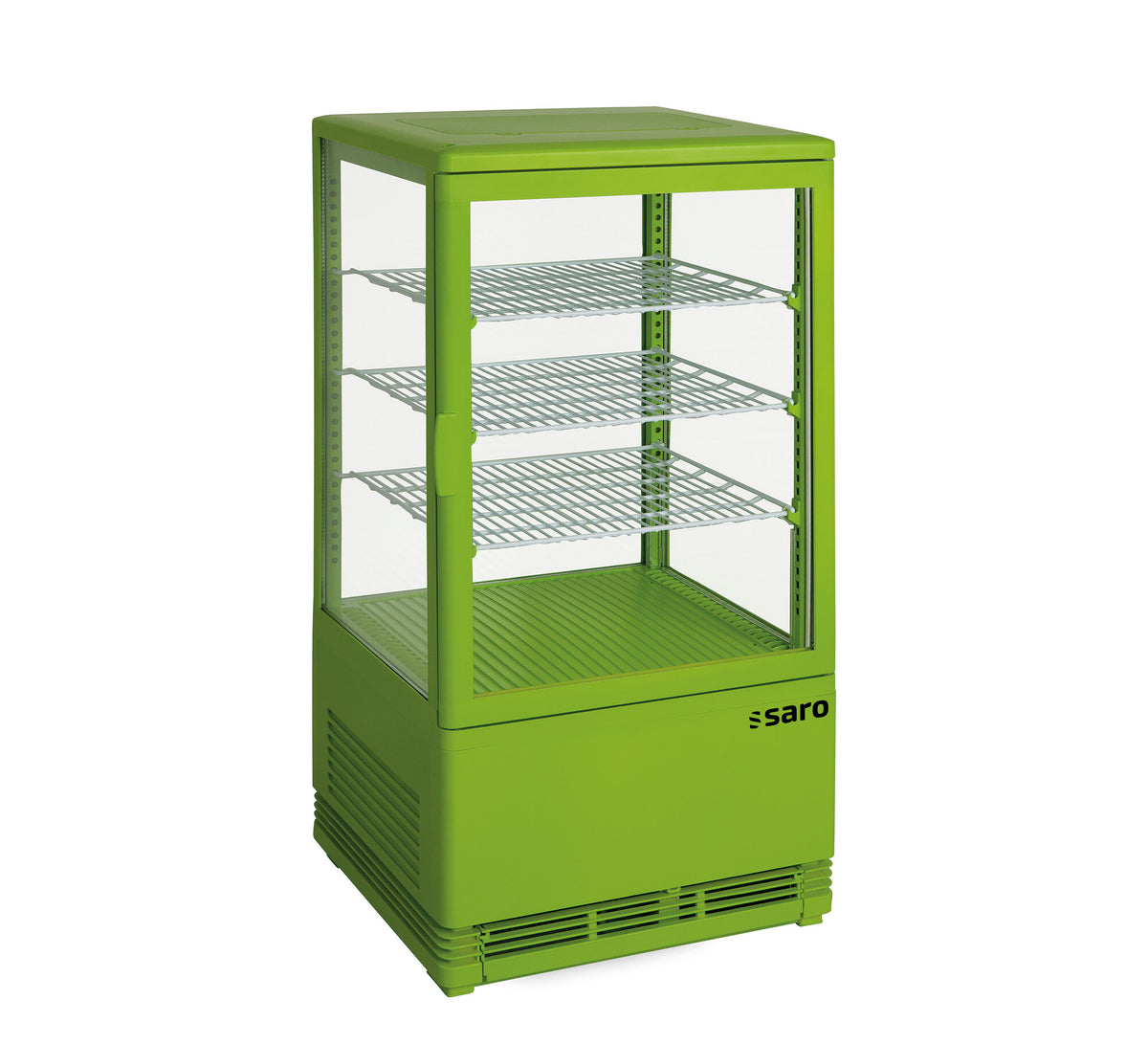 Saro SC 70 mini refrigerated showcase, green housing