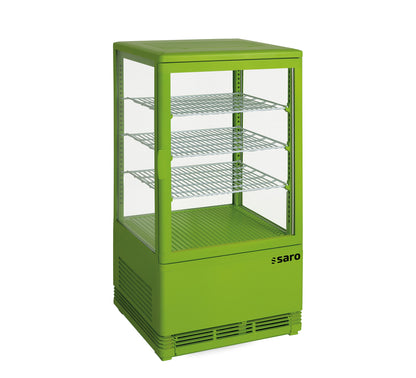 Saro SC 70 mini refrigerated showcase, green housing