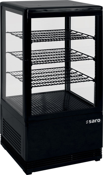 Saro SC 70 mini refrigerated showcase, black housing