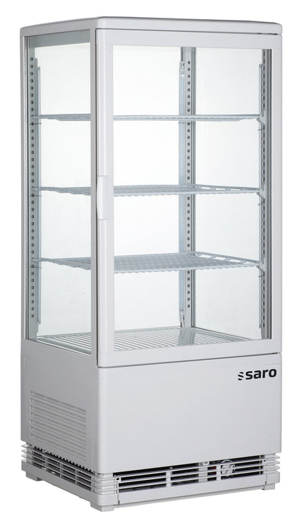 Saro SC 80 mini refrigerated showcase, white housing
