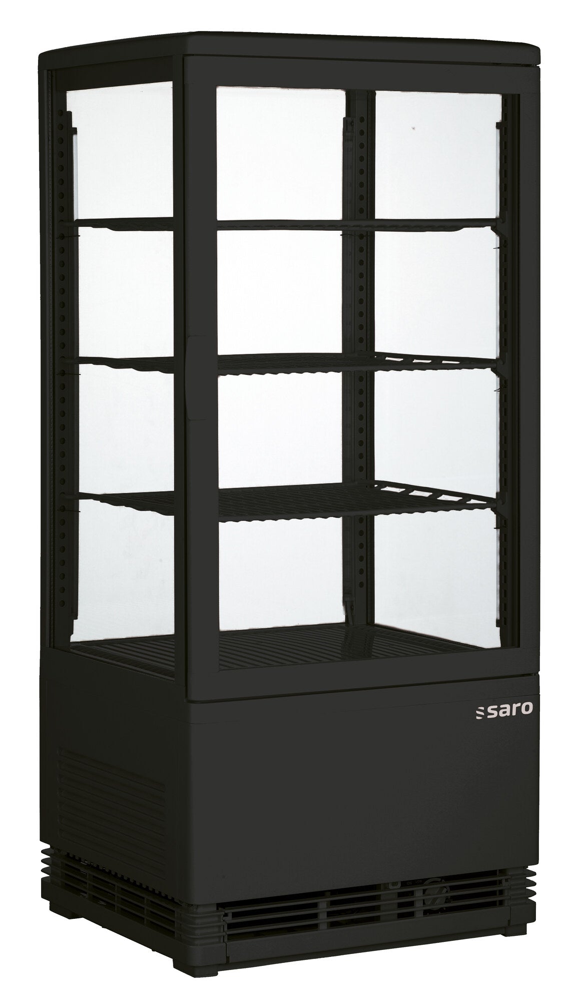 Saro SC 80 mini refrigerated showcase, black housing