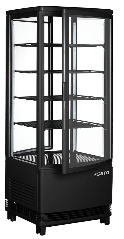 Saro SC 100 DT refrigerated showcase, black housing