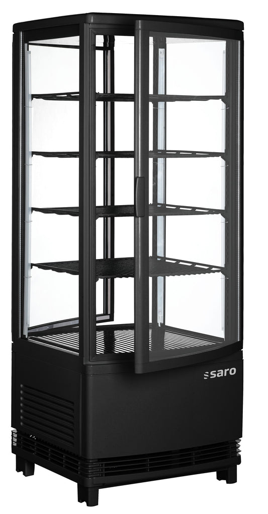 Saro SC 100 DT refrigerated showcase, black housing